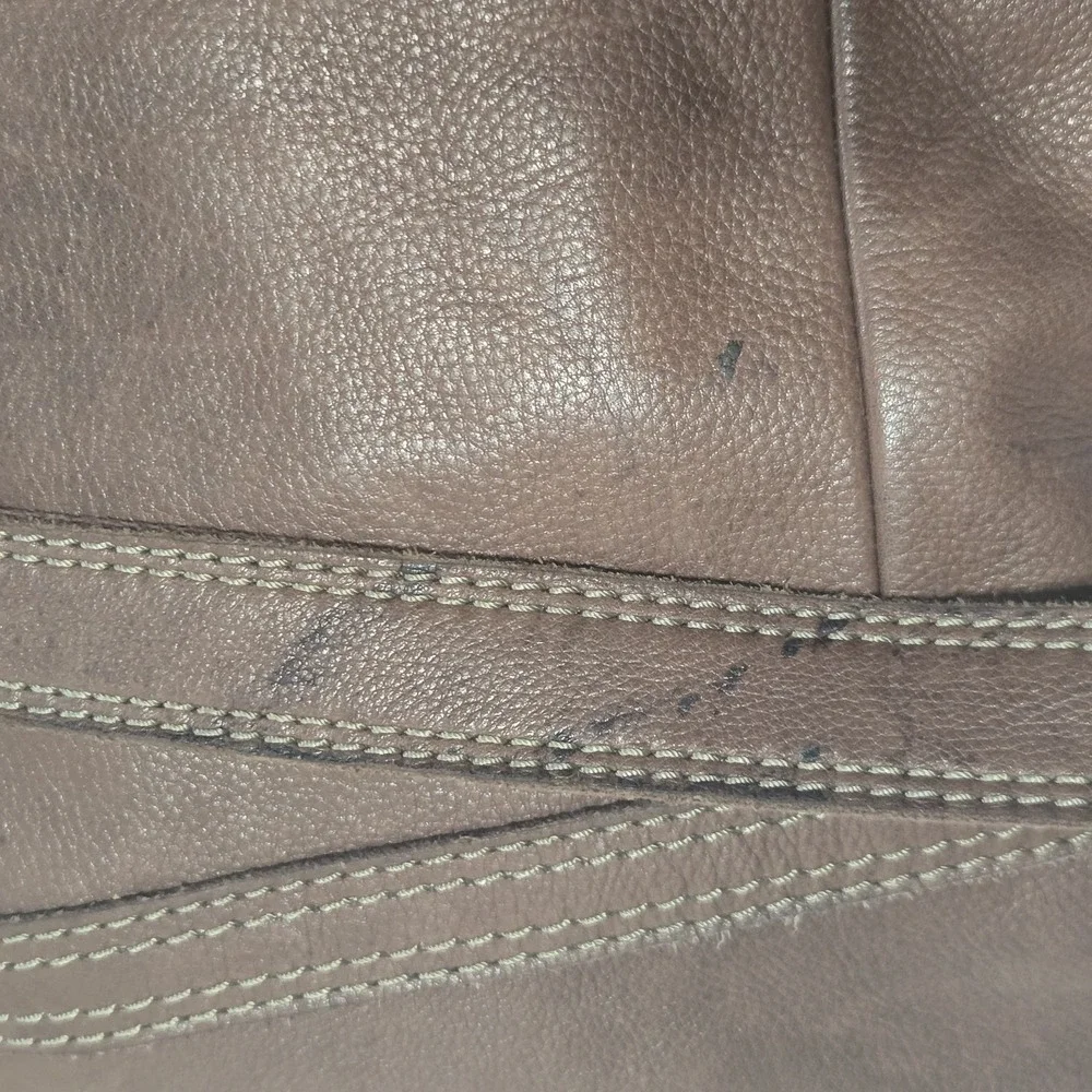 Fossil Brown‎ Pebbled Leather Hobo Crossbody Bag Adjustable Strap Purse